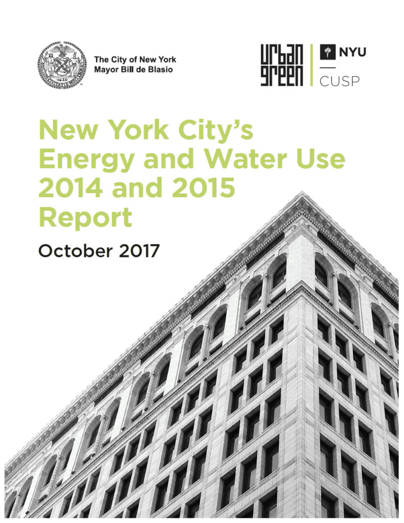 NYC's Energy and Water Use 2014 and 2015 Report